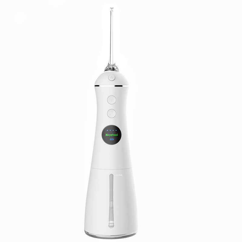 IPX7 Irrigator oral rechargeable 300mL, l'eau portative Flosser pour le nettoyage de dents