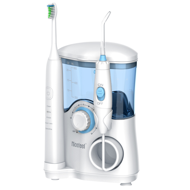 2 dans 1 hydropulseur dentaire, dents de réservoir d'eau 600ml nettoyant l'irrigateur oral