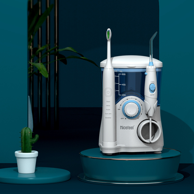 Réservoir dentaire d'ABS d'OEM de blanc de la famille 600ml de Sonic Toothbrush Water Flosser For de produits