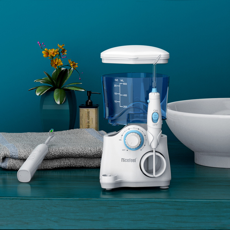 Réservoir dentaire d'ABS d'OEM de blanc de la famille 600ml de Sonic Toothbrush Water Flosser For de produits