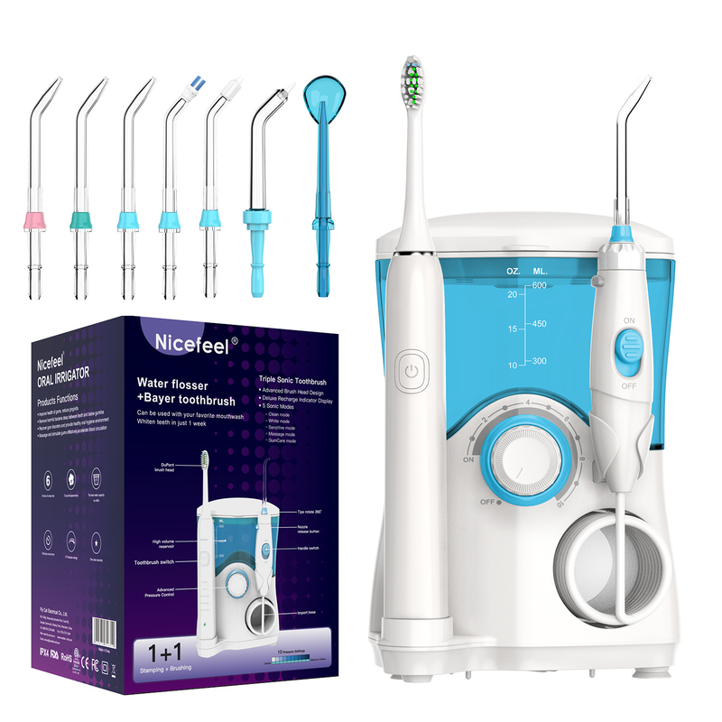 Réservoir dentaire d'ABS d'OEM de blanc de la famille 600ml de Sonic Toothbrush Water Flosser For de produits