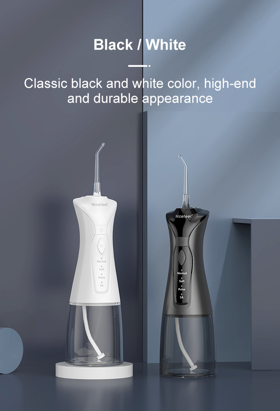 l'eau sans fil Flosser Irrigator oral à piles du noir 1400mAh