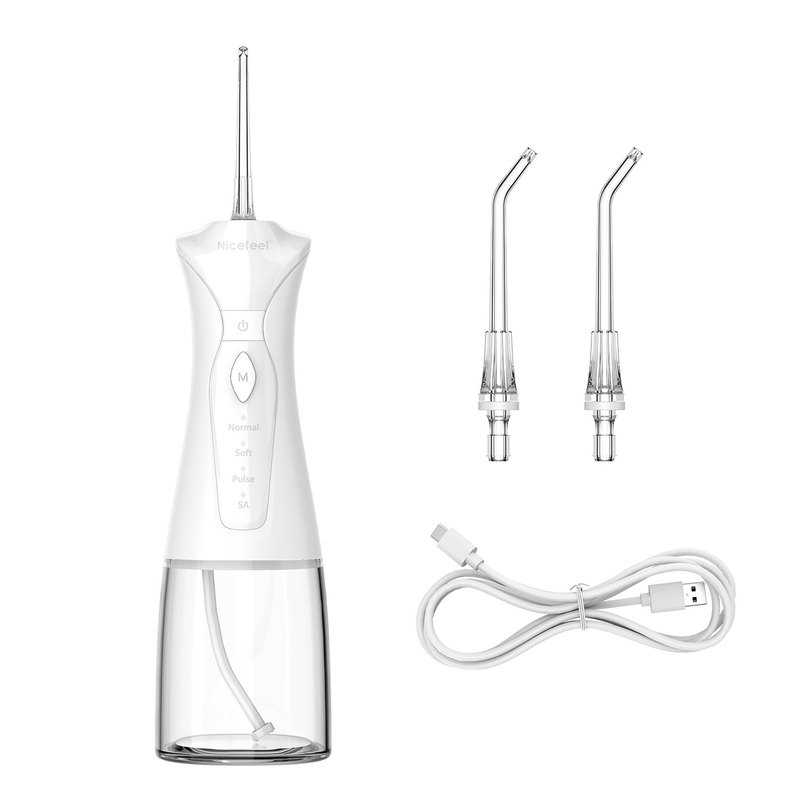 soins dentaires oraux portatifs sans fil de 300ml Nicefeel Irrigator avec Nozzels