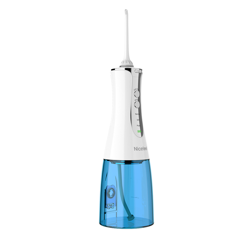 1000 ml d' irrigateur oral sans fil pour les soins dentaires Flosser à eau Blanc buse 2,5 mm