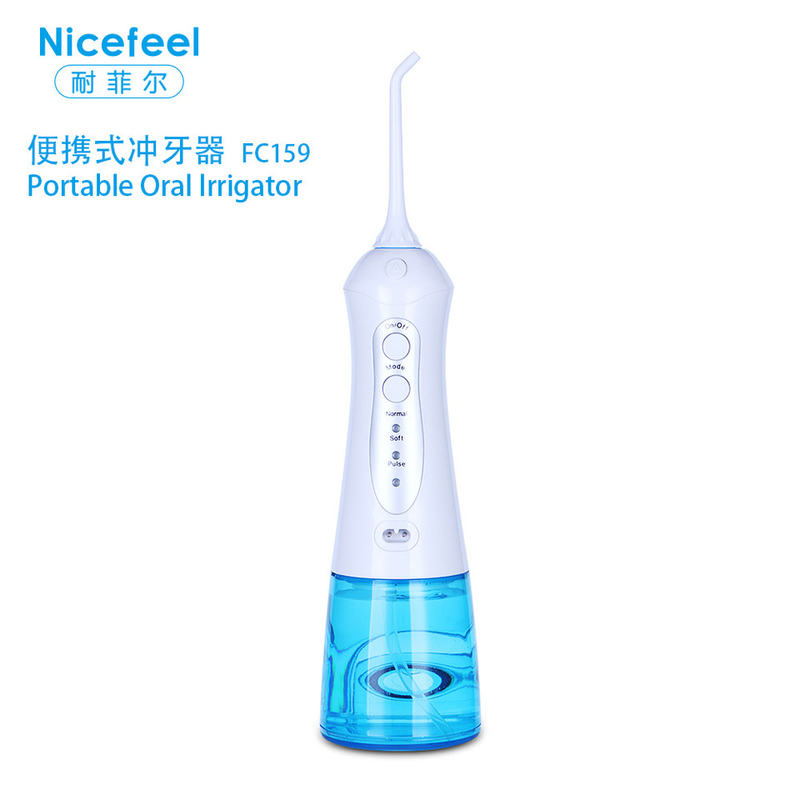 Flosser sans fil portatif électrique de l'eau rechargeable 800 - 1200ml/Min avec 3 types de bec