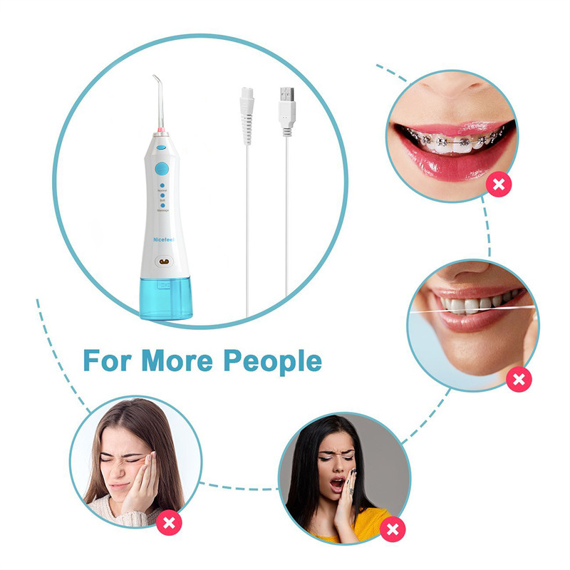 Réalisez un sourire sain avec l'irrigateur buccal familial - une brosse à dents et une brosse à dents
