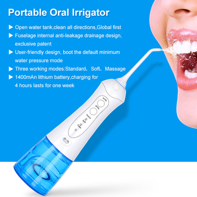 L'eau Flosser sans fil, décapant portatif de dents avec 3 modes, nettoyage puissant, réservoir de l'eau 300ML, IPX7 imperméable