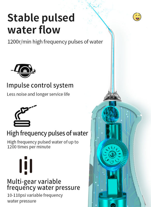 L'eau sans fil à extrémité élevé Flosser de Nicefeel pour des dents avec la capacité de participation 50s